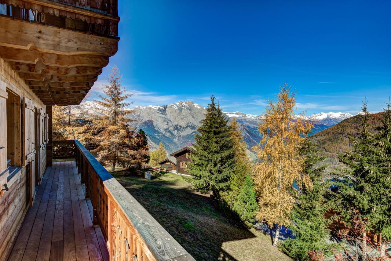 Chalet Le Chapeau La Tzoumaz Eksteriør billede