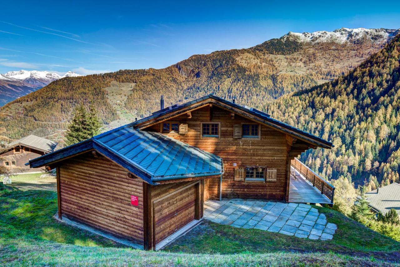 Chalet Le Chapeau La Tzoumaz Eksteriør billede