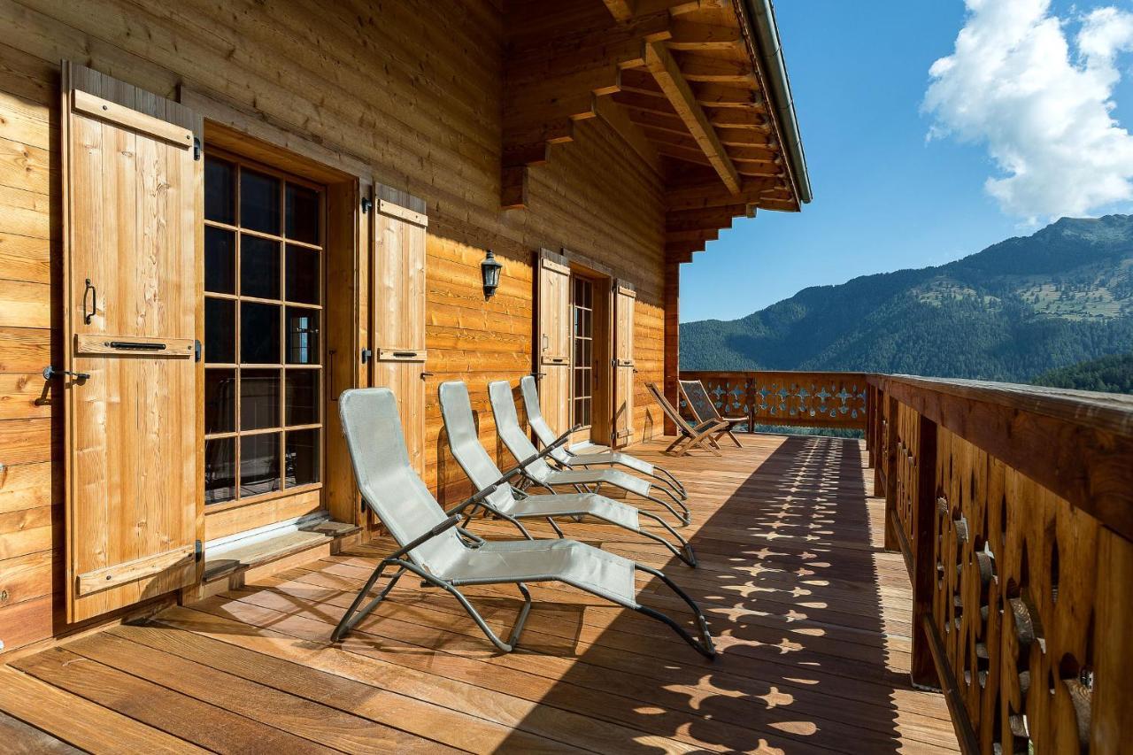 Chalet Le Chapeau La Tzoumaz Eksteriør billede