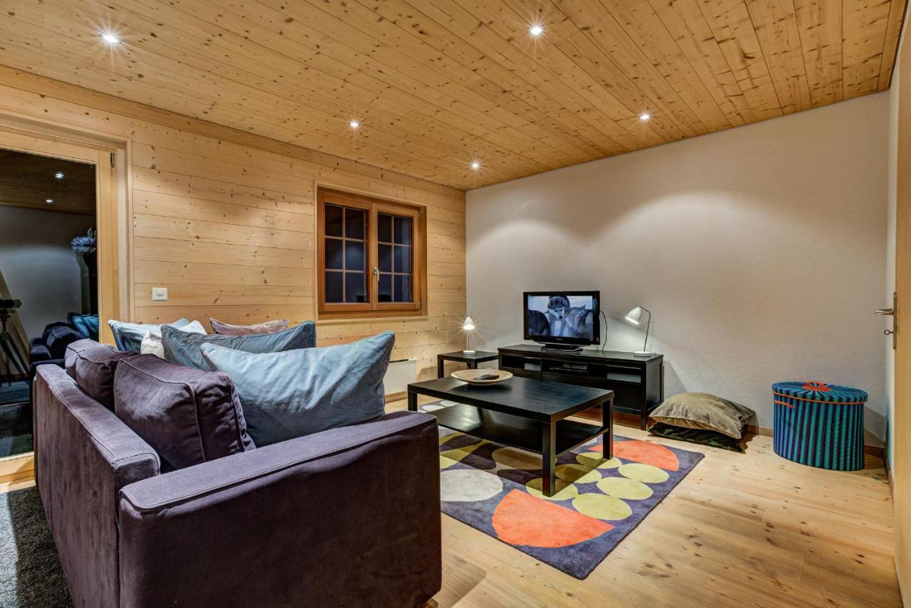 Chalet Le Chapeau La Tzoumaz Eksteriør billede