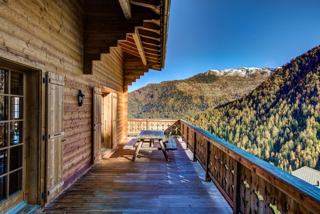 Chalet Le Chapeau La Tzoumaz Eksteriør billede