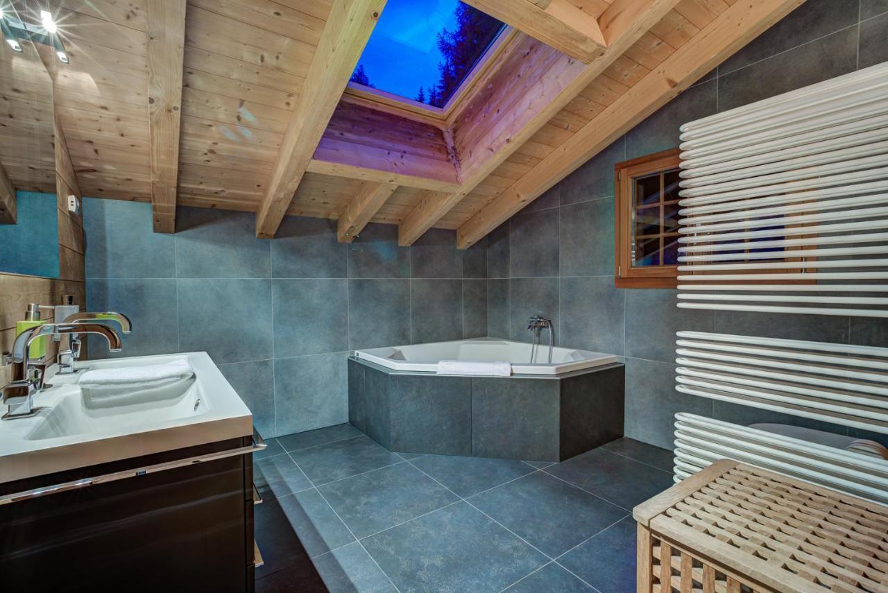 Chalet Le Chapeau La Tzoumaz Eksteriør billede